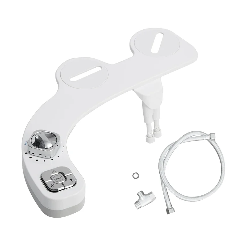 Bidet Attachment Sprayer For Toilet Non-Electric Self-Cleaning Dual Retractable Nozzles Adjustable Water Pressure B Easy To Use-