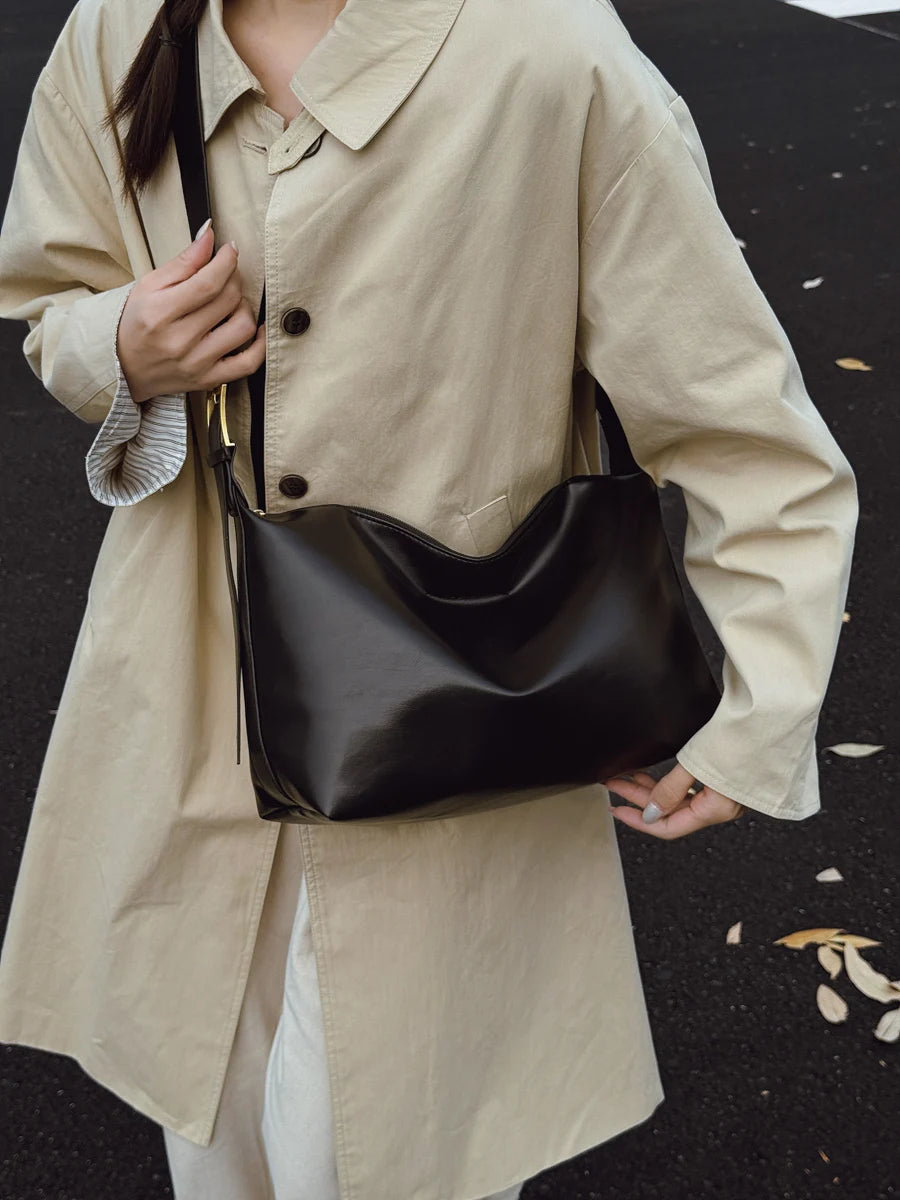 Crossbody Bags for Women Large Capacity Simple Design Handbags Solid Shoulder Bags Female Casual Travel Shopping Commuting Totes