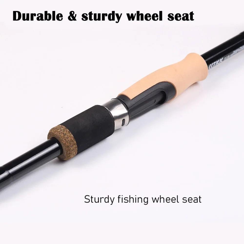 Fishing Lure Spinning Casting Rod Baitcasting Carbon Fiber Feeder 1.6M 1.8M 2.1M 2.4M Durable Cork Wooden Handle Travel Tackle