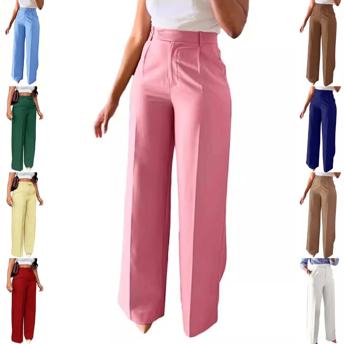 2025 New Pants Commuting High Waist Drape Straight Pants Formal Pants Casual Suit Long Pants Women