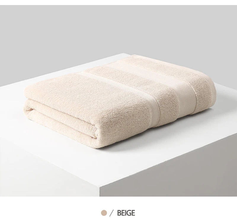 Battilo Cotton Bath Towel Soft Absorbent Face Hand Towels Luxury Hotel Spa Bathroom Towel Solid Beach Towel 2Pcs Bath Towel Set