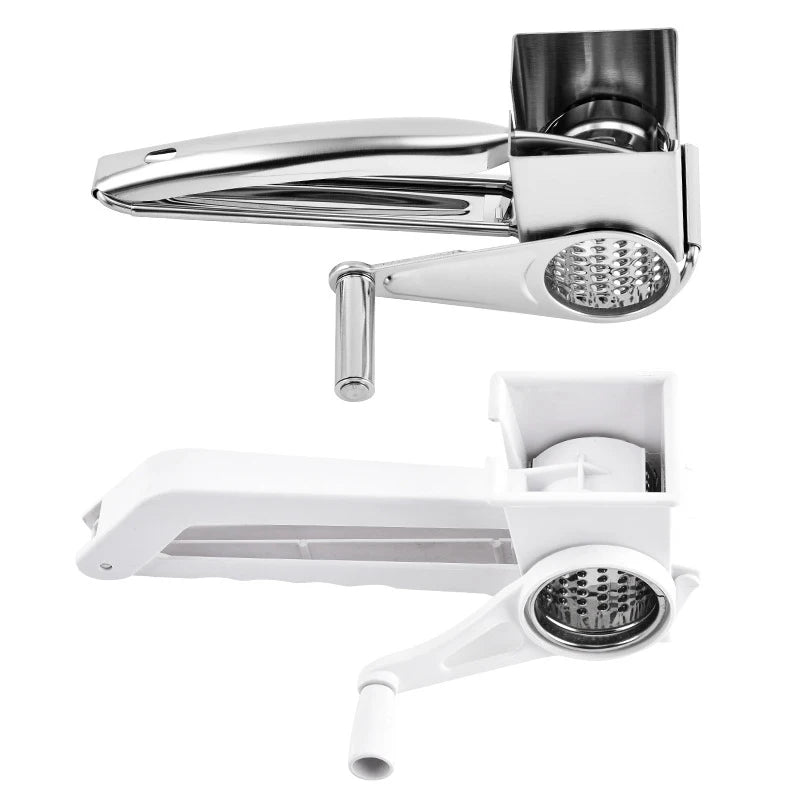 Handheld Rotary Cheese Grater Cheese Hand Grater Kitchen Craft Stainless Steel Cheese Vegetable Grater Shredder With Handle