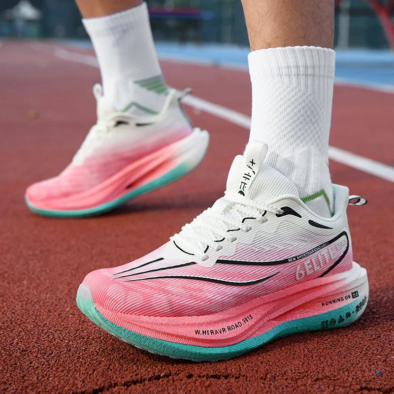 Running Shoes Men High Quality Full Palm Carbon Plate Cushion Professional Training Shoes Lightweight Wear-Resistant Sneakers
