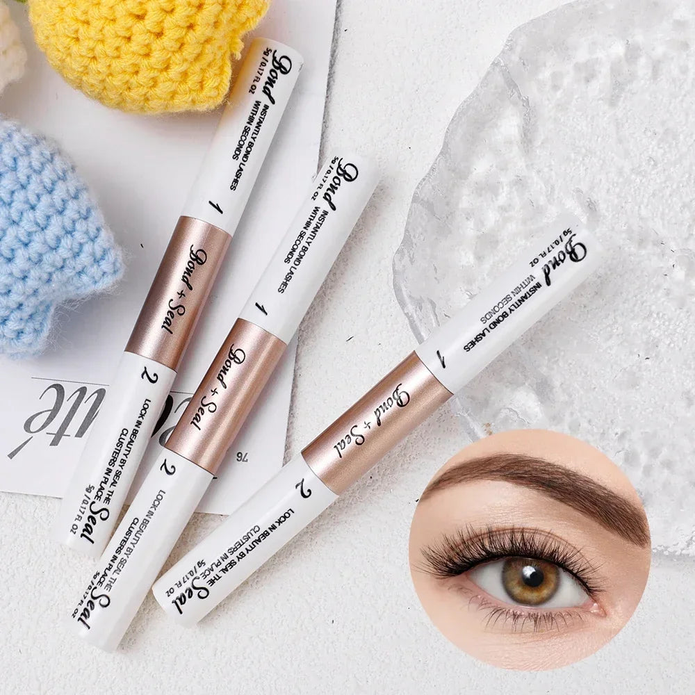 Lasting Eyelash Glue Balm Double-headed Black Mascara Glue Long-lasting Set Eyelash Brush Fast Drying Eye Lash Extension Makeup