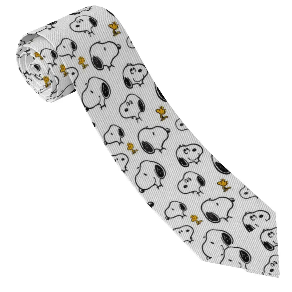 Personalized Fashion S-Snoopys Neckties Men Silk Cartoon Office Neck Tie