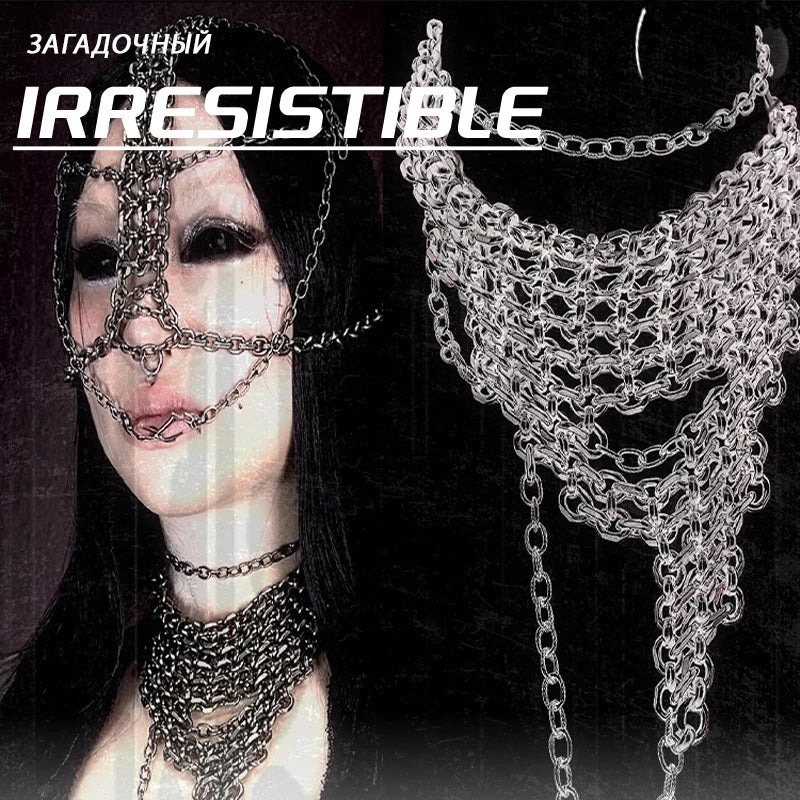 ZHUHE Lrregularly Pieced Necklace In Cyberpunk Style Is A Jewelry Accessory For Both Women And Men As A Party Gift