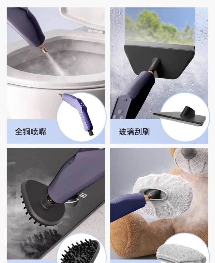 220V Steam Cleaner Multi Function High Temperature Pressure Washer for Home Fabric  Kitchen EW