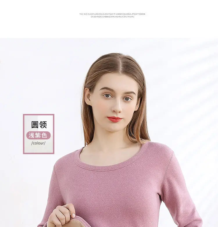 Thermal Underwear For Women Winter Warm thicken lamb fleece high elastic Long Johns bottoming Two Piece Sets Thermos Clothing