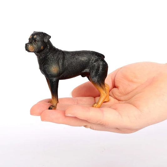 Simulated Rottweiler dog model pet dog desktop decoration puppy home ornament