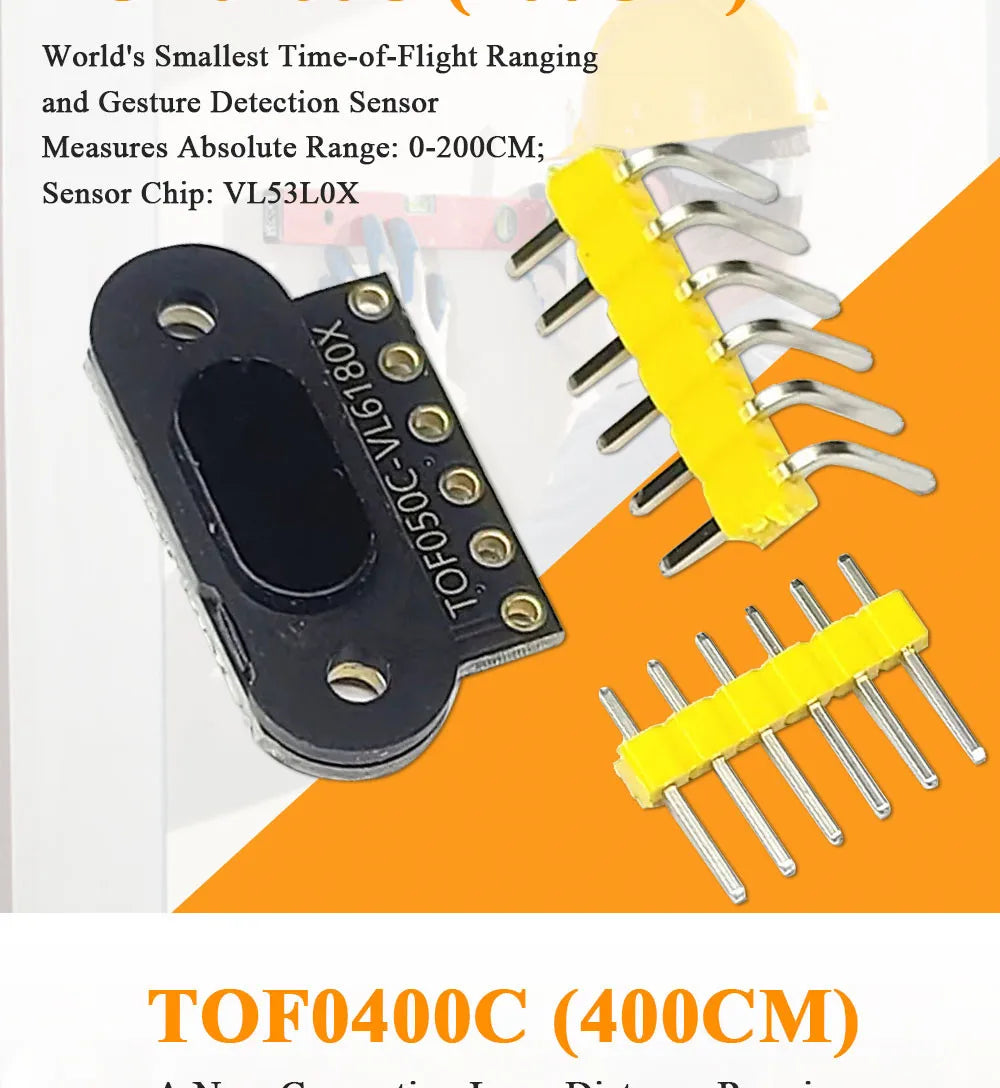Laser Ranging Sensor Module for Arduino STM32 Measure Flight Distance 50CM 200CM 400CM I2C Output TOF050C TOF0200C TOF0400C