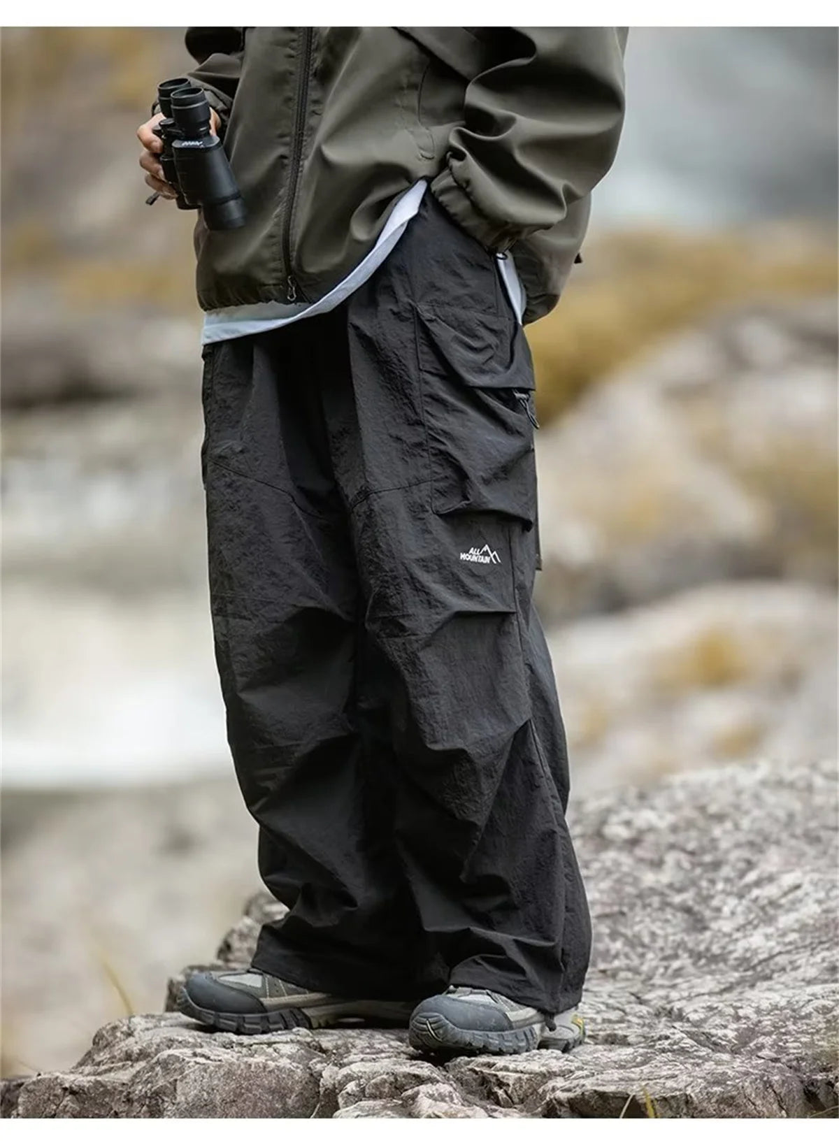 Men's Spring Autumn Japanese Style New Waterproof Hip Hop Mountaineering Pants Casual Harajuku Work Cargo Outwear Trend Pants