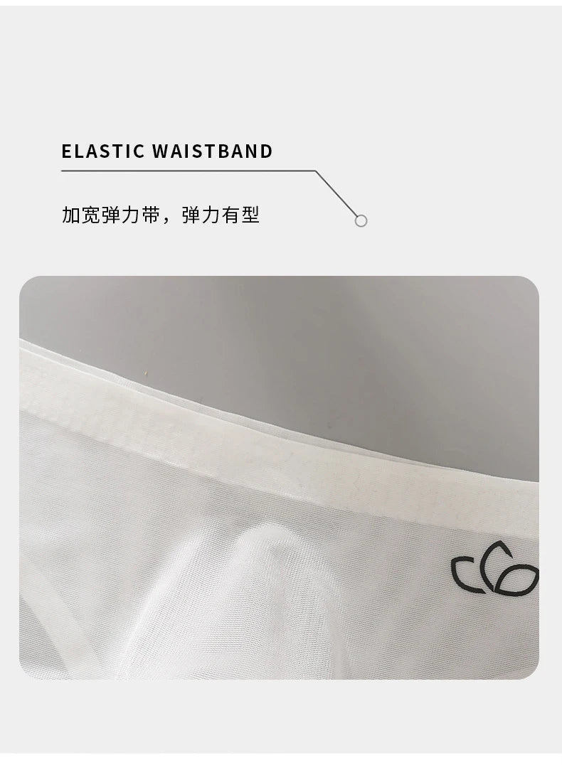 Men's Thongs Low Waist Underwear Sexy Ice Silk T-Back Panties Breathable Quick Drying G-string Seamless Ultra-thin Underpants