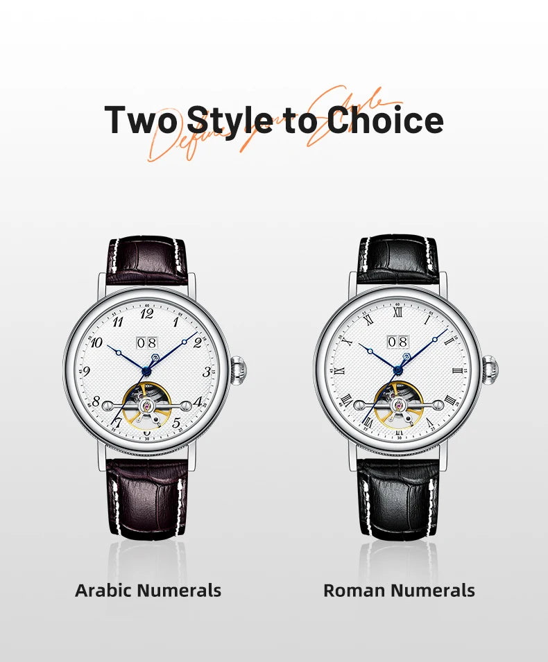 Men Watches 2025 Classic Flywheel Male Watch High Range Stainless Steel Waterproof Automatic Watch for Men Free Shipping Items