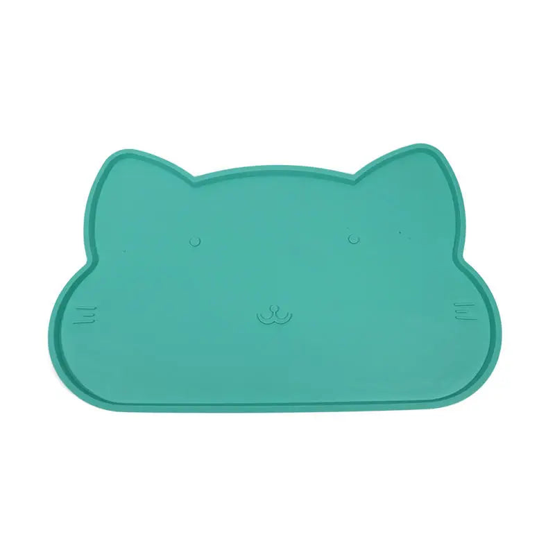 Pet Feeding Mat For Dogs Cats Solid Color Silicone Waterproof Non-slip Cat Food Mat Portable Dog Feeding Mat Placemat