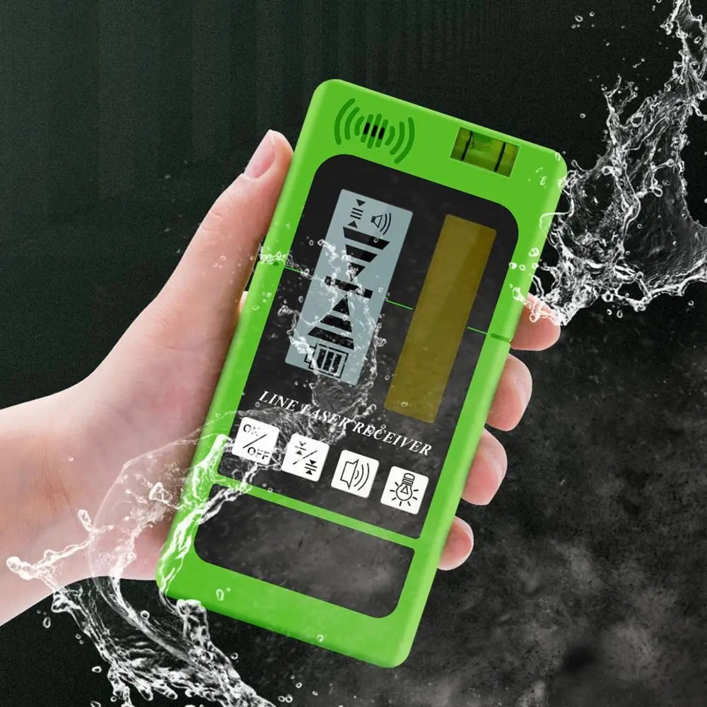 Led Light Indication Laser Receiver Working Distance 50m LCD Display Laser Line Receiver Detector Two-Sided Back-lit