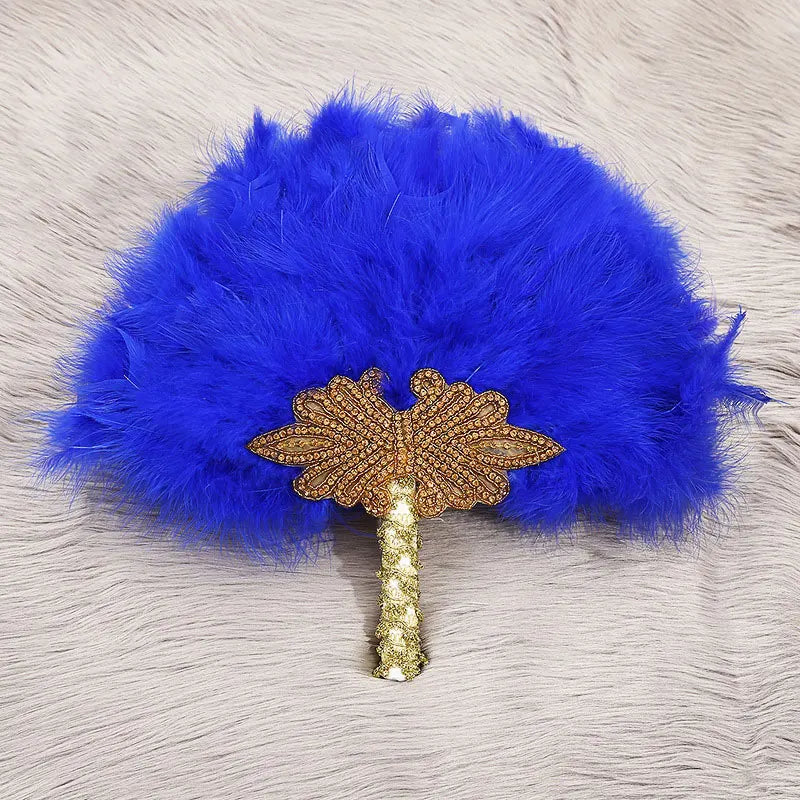 Western Wedding Bride Holding Fan, Big Round Feather Fan, Stage Performance, Dance Fan, Photography Prop, Wedding Supplies