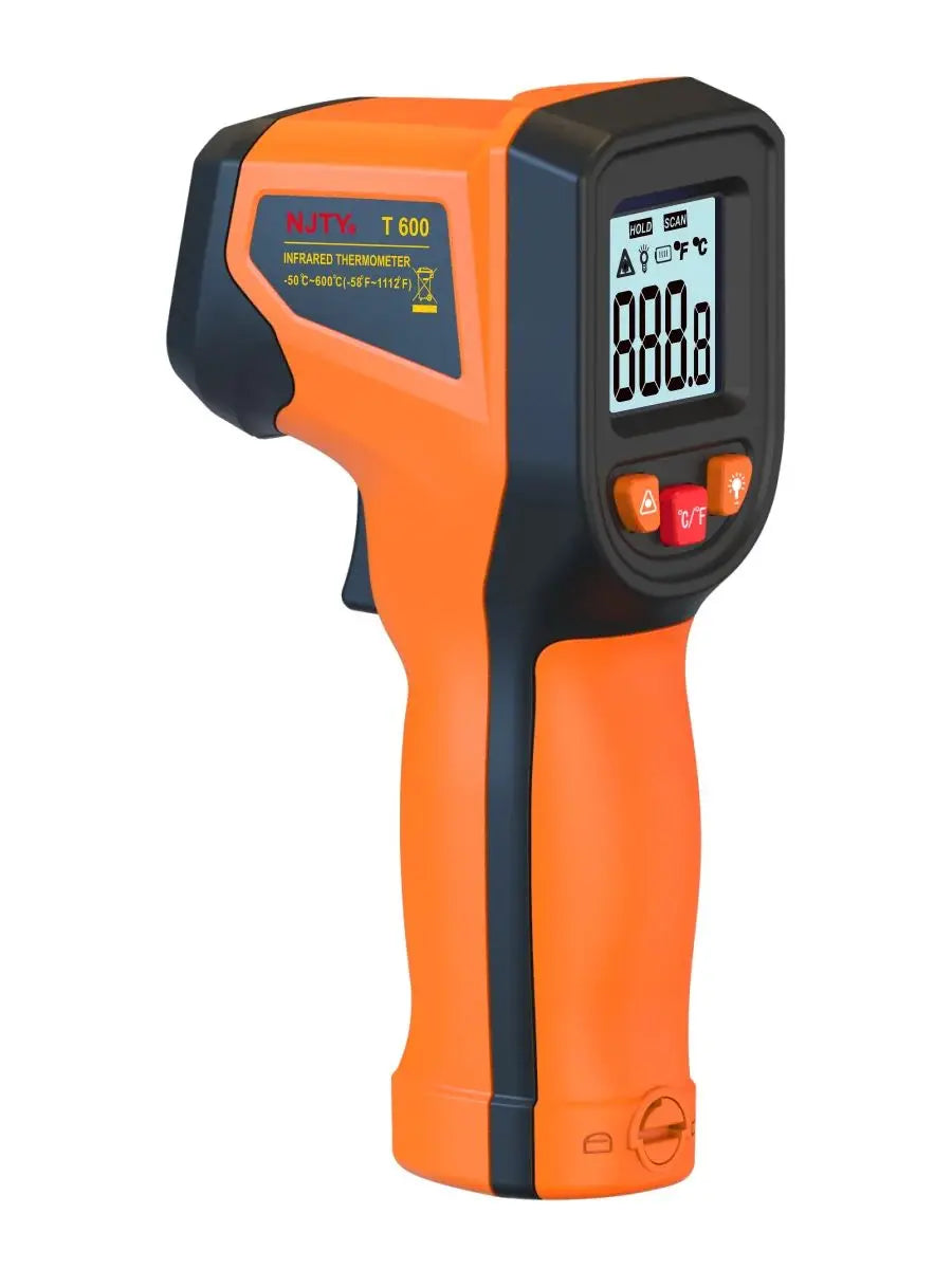 Infrared Thermometer , Handheld Heat Temperature For Cooking Tester, Pizza Oven, Grill & Engine - Laser Surface Temp Read