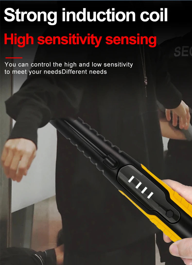 Metal Detector Outdoor Adventure Handheld Metal Detector Pinpointer Finder Waterproof 360° Side Scan Metal Detector Rod