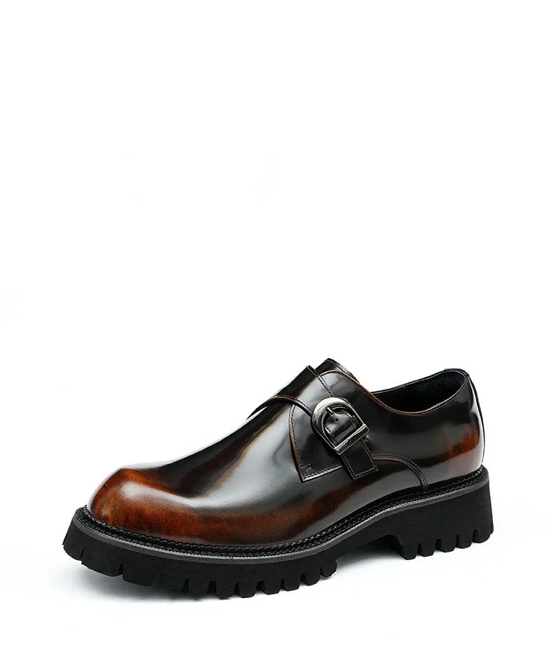 Italian Patent Leather Mens Dress Shoes Luxury Brand Handmade Fashion Platform Elegant Genuine Leather Wedding Oxfords Shoes Man