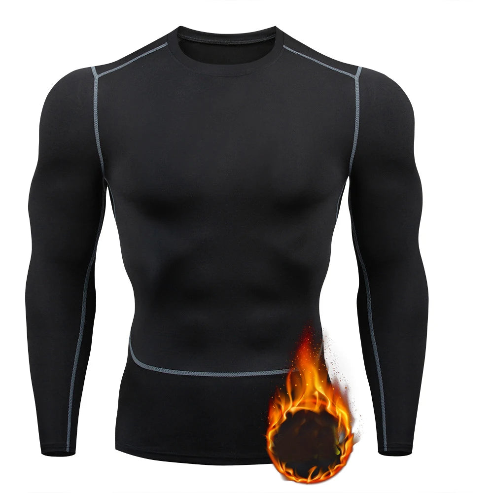 Thermal Underwear For Men T-shirts Camiseta Termica Sport Thermo Shirt Quick Dry Compressed Underwear Clothes Men Bielizna