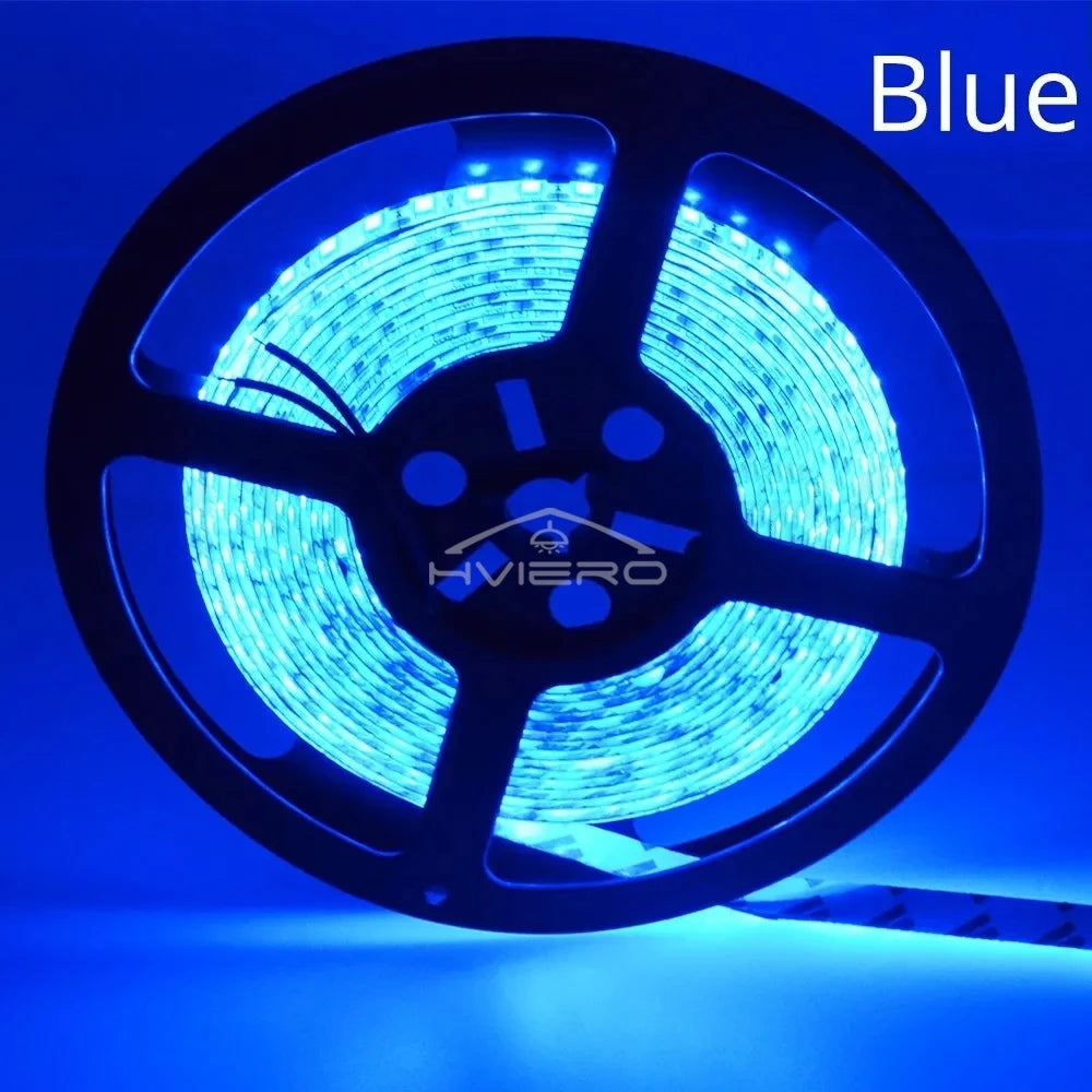5M 600LEDs LED Strip 2835 DC12V 120LEDs/M Flexible Light Belt Led Ribbon Tape Home Decoration White Blue Red Green Lamp Strips