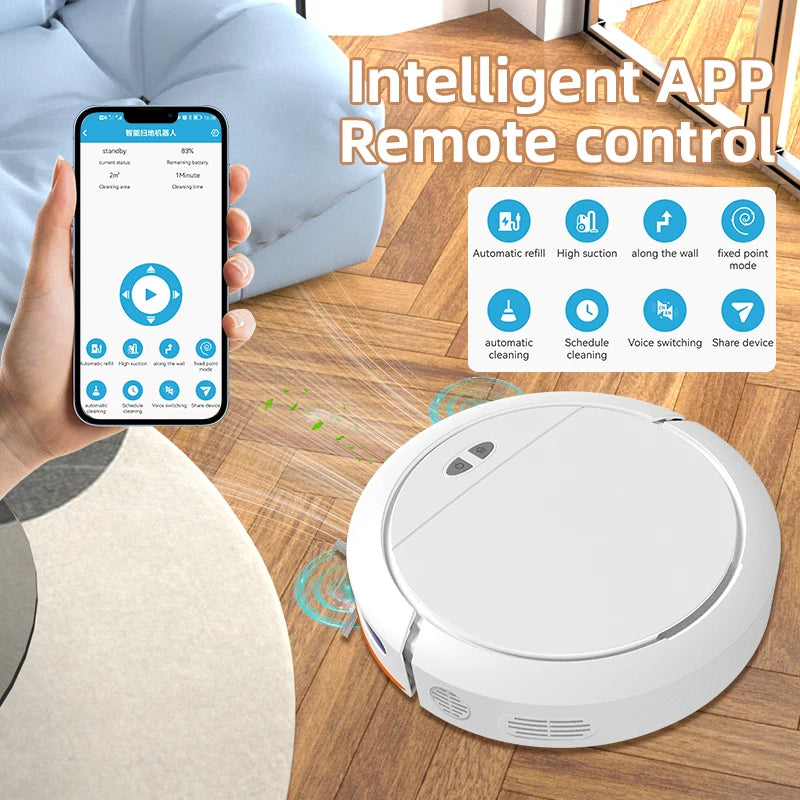 Robot Vacuum Cleaner, Fully Automatic Sweeping, Suction and Mopping Machine, Intelligent Three in One Lazy Vacuum Cleaner