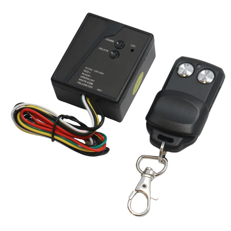 Garage Door Gate Opener 12V-24V AC/DC 2 CHS Terminal Block or Cable RF Receiver Connect