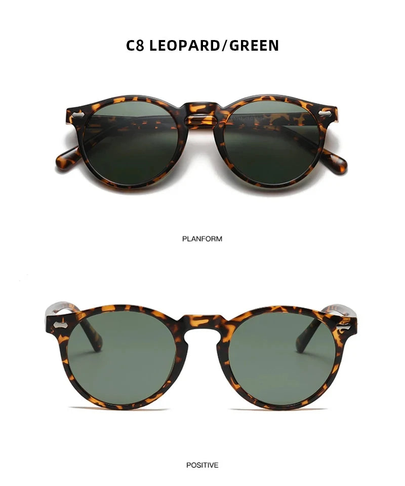 New Retro Polarized Sunglasses Men Women Fashion Small Round Sun Glasses For Male Female Literary Vintage Shades Driving Eyewear