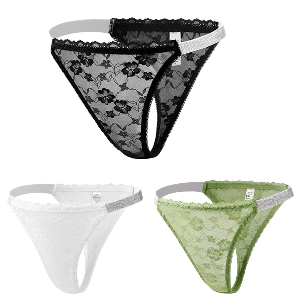 Sexy Womens Thongs Lace Lingerie Breathable Comfortable Elegant Plus Size Underwear Increase Charm Panties Briefs