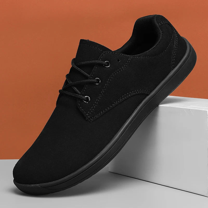 Barefoot Men's Sneakers With Wide Toe Nose Feet Minimalist Cow Suede Leather Upper Casual Man Shoes Footwear For Woman