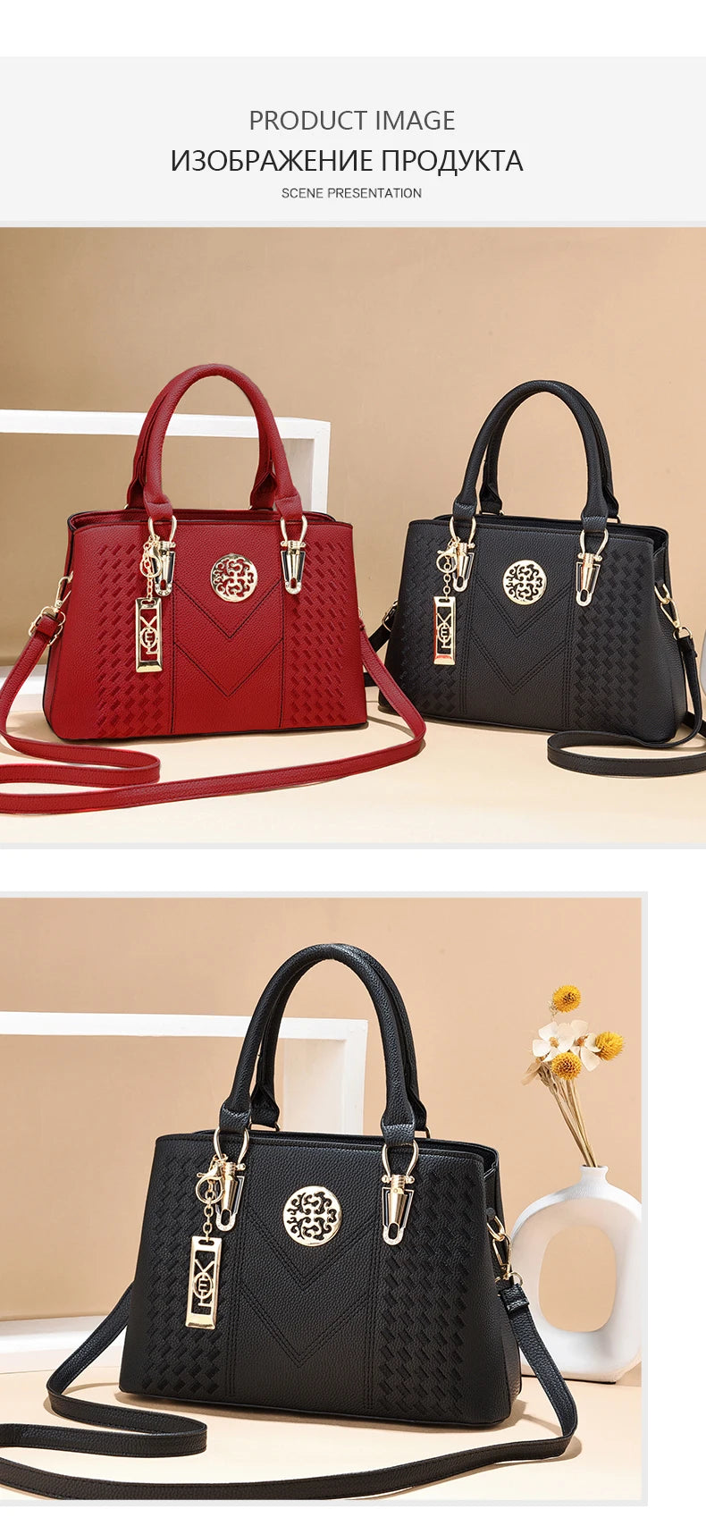 New Famous Designer Brand Bags Women Leather Handbags  Luxury Ladies Hand Bags Purse Fashion Shoulder Bags Gift