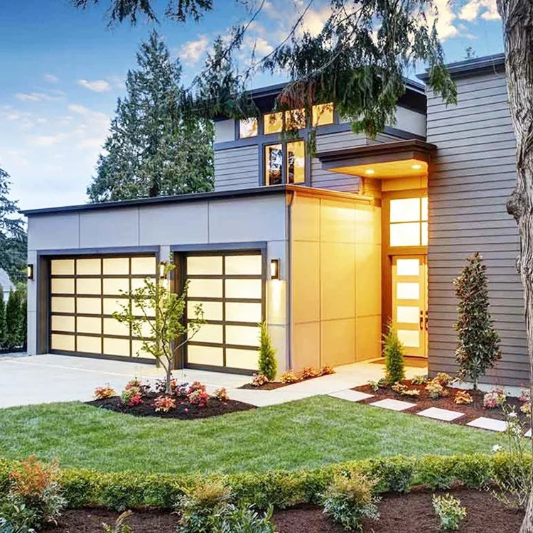 Double Glazed Insulated Garage Door,Automatic Aluminum Glass Transparent Electric Garage Door