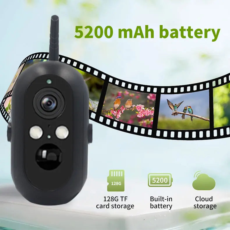 BF1 Smart Bird Feeding Camera 180° Wide Angle Lens 7m PIR Motion Sensor Support Solar Panel Power Supply Multi-color Option