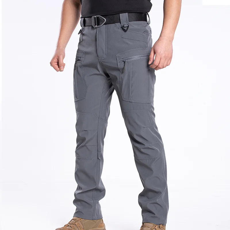 Men's Spring Autumn Tactical Pants Multi Pocket Outdoor Combat Trousers EU Size Waterproof Cargo Travel Sports Military Pants