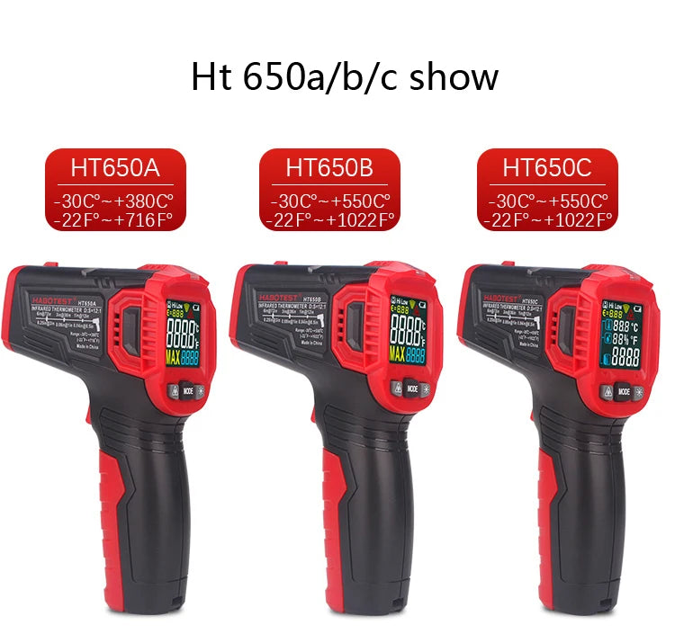 Digital Infrared Thermometer -50~600℃ IR Laser termometro Pyrometer Gun Non-Contact Laser Temperature Meter gauge Tools