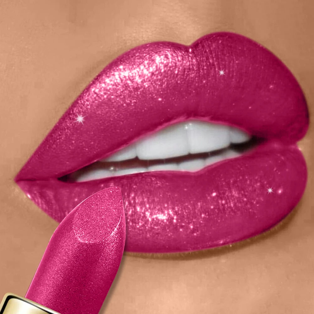 Glitter Lipstick,Sparkling Lip Gloss Lip Balm,Starry Shimmer,Moisturizing Lip Balm,Long-Lasting Lip Makeup Music Festival