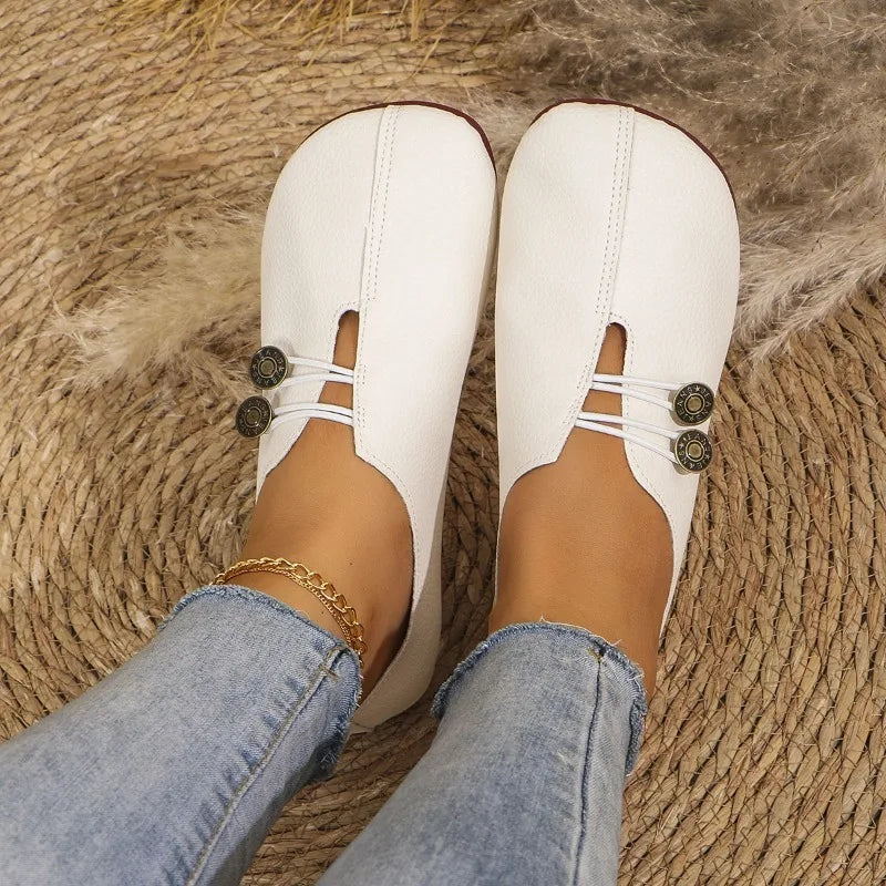 Women's Flat Shoes Soft and Comfortable Walking Light Non-slip Loafers Fashion Women's Leather Shoes Spring and Autumn 2024 New