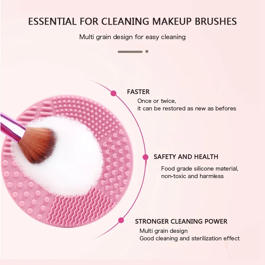 Silicone Brush Cleaner Cosmetic Make Up Washing Brush Gel Cleaning Mat Foundation Makeup Brush Cleaner Pad Scrubbe Board