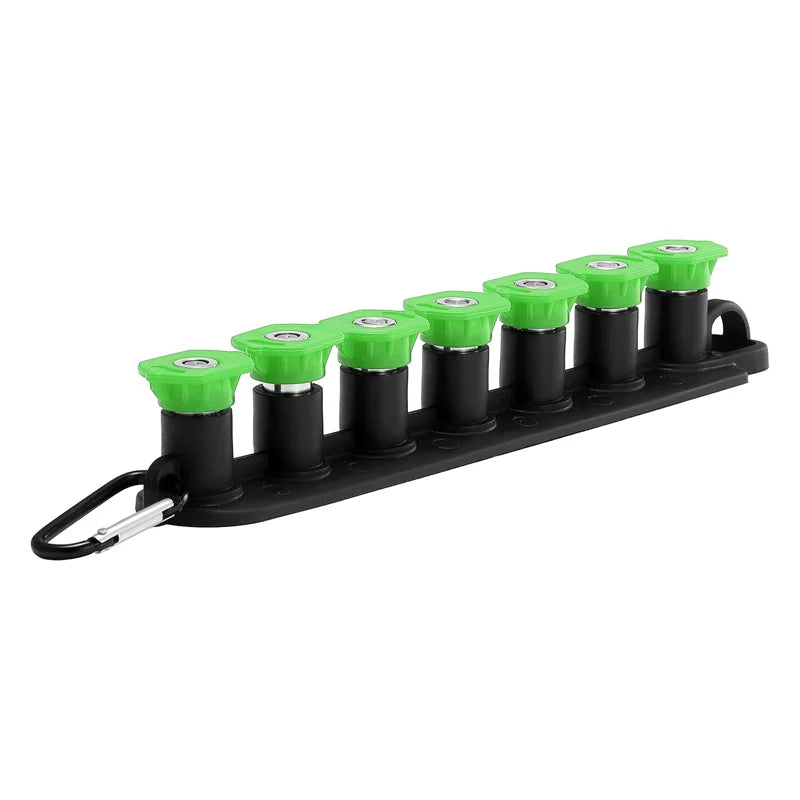 Pressure Washer Tips 7 Pack with Nozzle Holder 1/4 Inch Quick Connect, Multiple Degrees Rinse Kit 4000 PSI (0° 15° 25° 40° 65°)