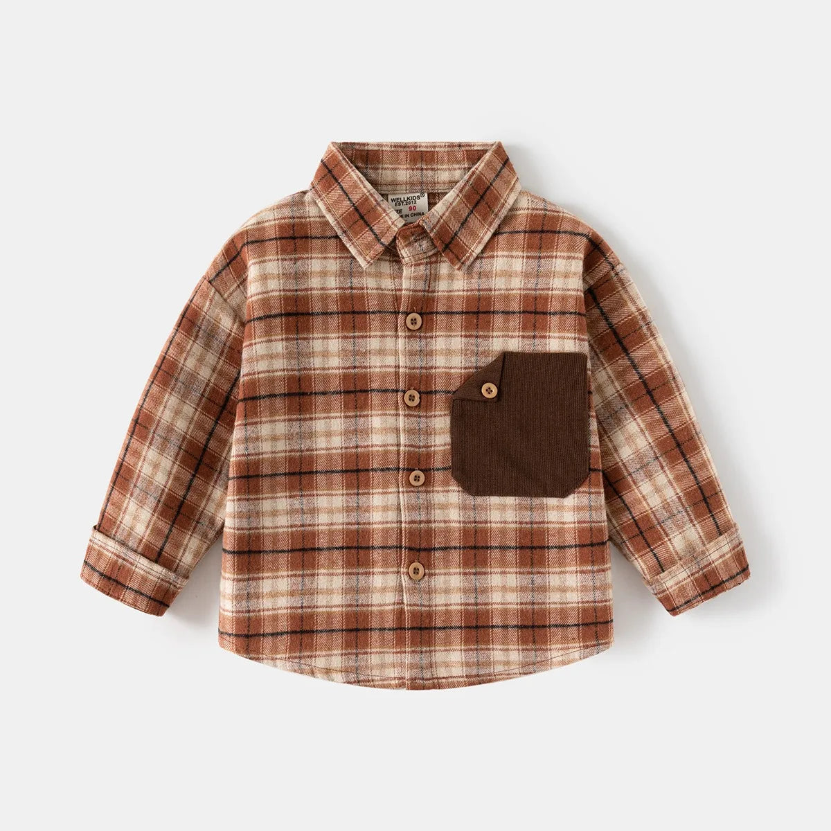 2-7 Years Shirts For Children 2025 Kids Clothes Boys Shirts With Collar Cotton Long Sleeved Plaid Casual Top Blouse For Boy