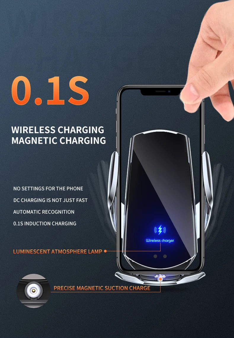 Car Phone Holder Wireless Charging Accessories For Peugeot 4008 2016 2017 2018 -2023 Space Wagon 5008 T87 2017-2023
