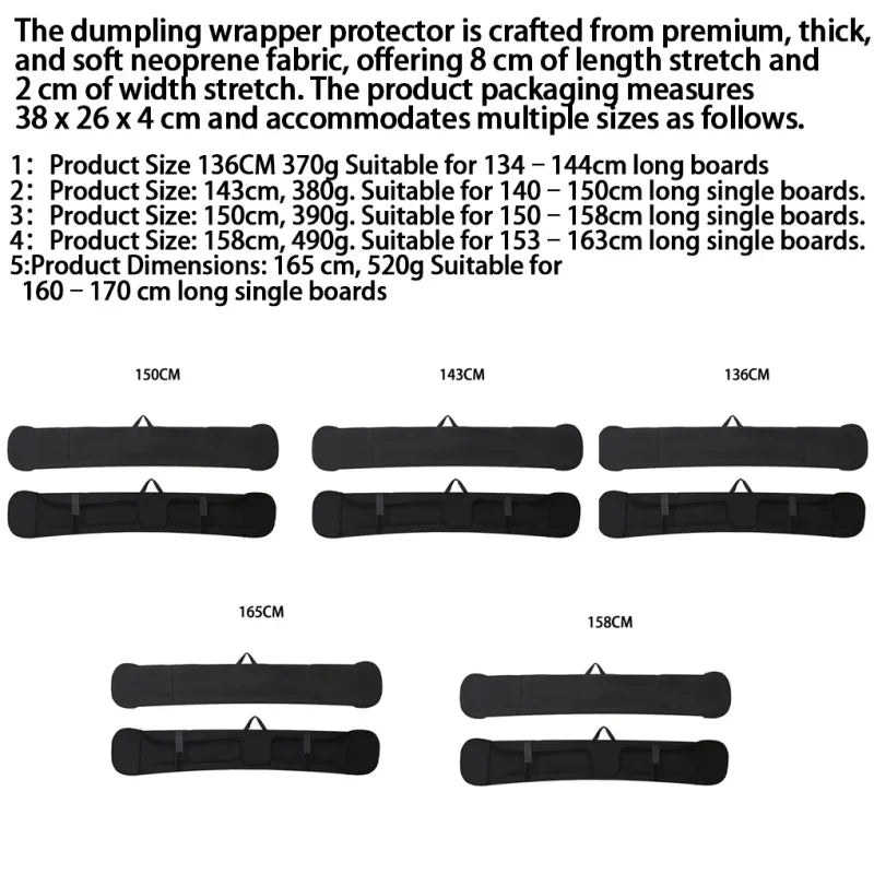 Snowboard Sleeve Durable Cover, Scratch-Proof Wear-Resistant Rust-Proof, Portable Simple Carry Case for Single Ski Board