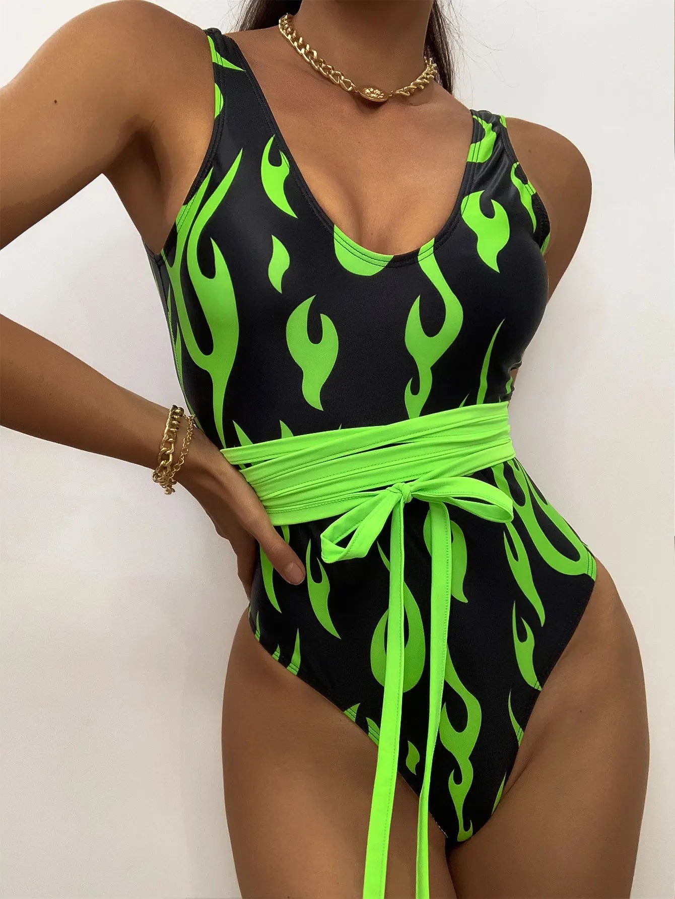 customized Бикини с тригонометрической печ bathing suit women leotardos ballet niña justaucorps gymnastique fille jumpsuit women