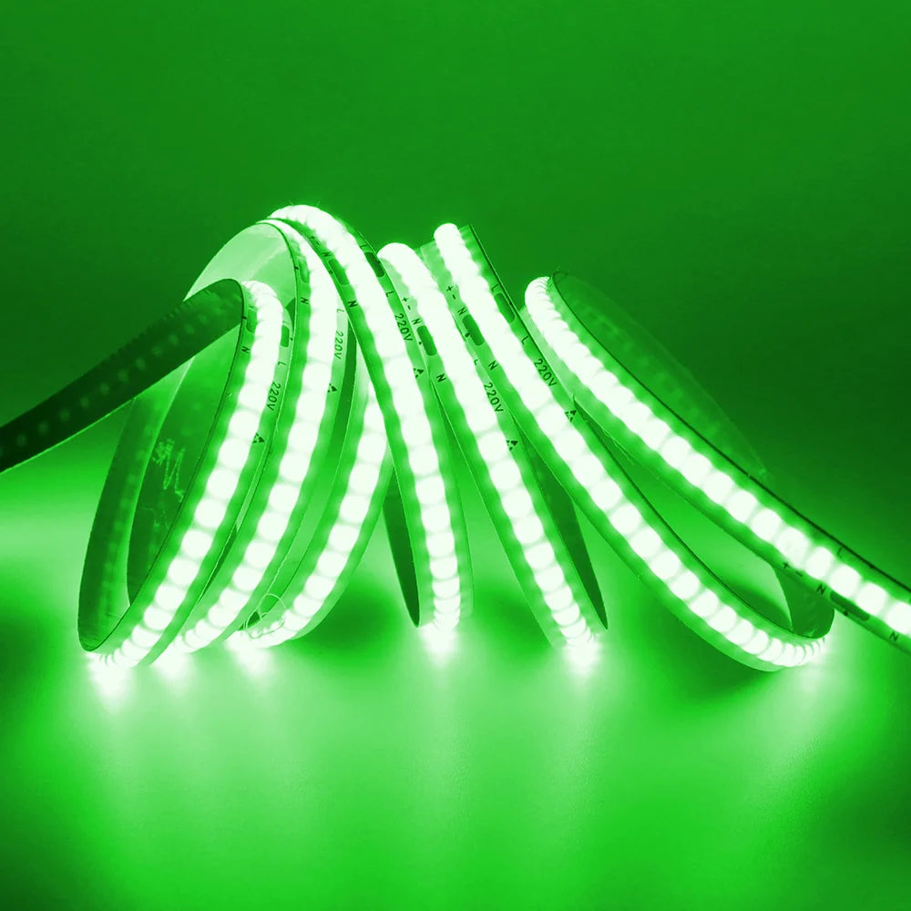Led Strip COB 220V High Brightness 5m 10m 20m 50m Flexible Light Tape with IC Rectifier 230V 240V AC 240LED/m Linear Lighting