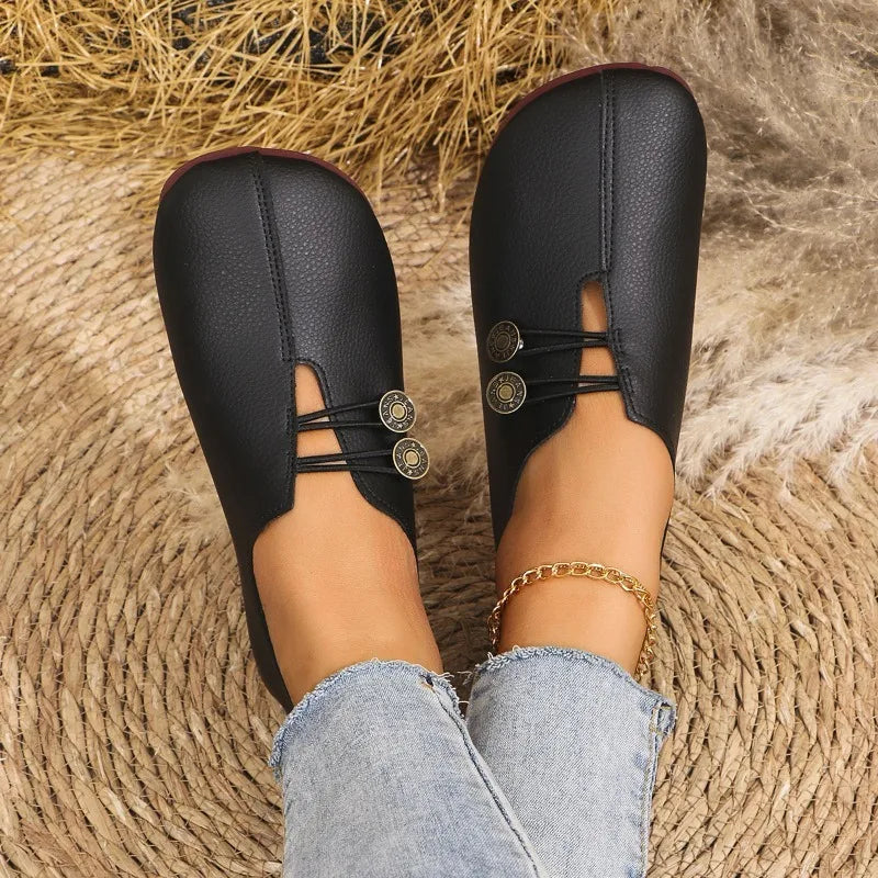 Women's Flat Shoes Soft and Comfortable Walking Light Non-slip Loafers Fashion Women's Leather Shoes Spring and Autumn 2024 New