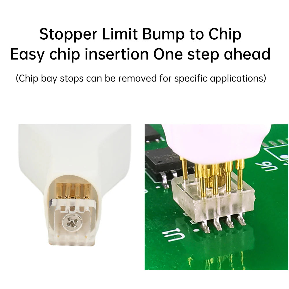 1Pcs SOP8/WSON8/QDFN8 Chip Download Burn Read Write Probe Spring Needle Flash Chip Burner With Cable Spacing 4.4/5.8/6.5/8.5