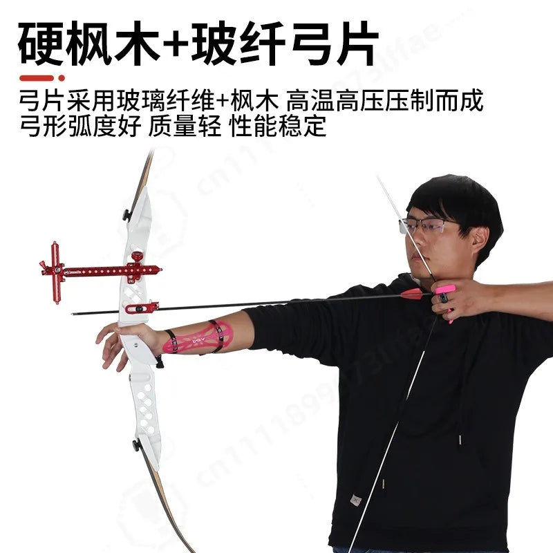68 Inch Takedown Recurve Bow 16‑38Lbs Draw Weight Archery Equipment For Outdoor Sport Target Shooting Training Practice