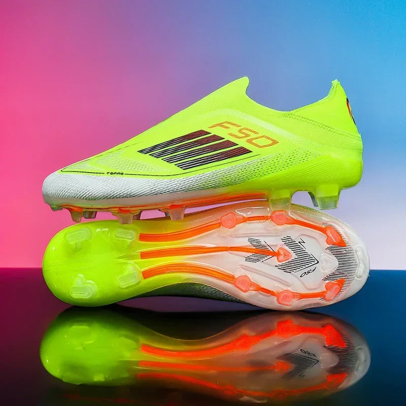 Men Football Boots Training Soccer Shoes FG Ultralight Long Spikes Breathable Drop Shipping Match Sport Cleats Indoor Sneakers