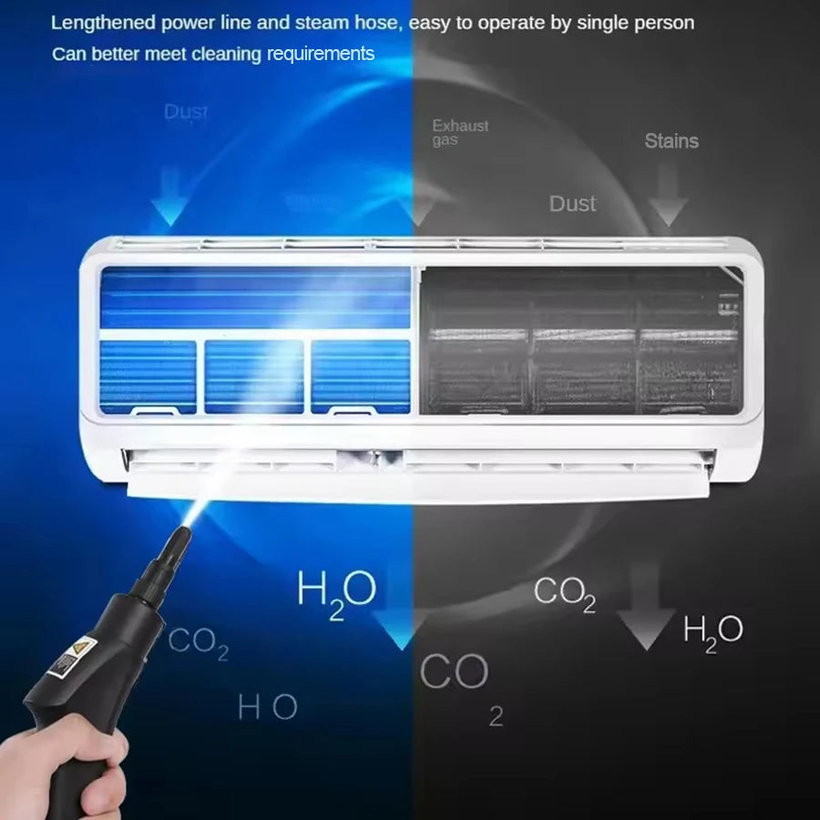 High And Temperature Handheld Steam Cleaners Air Conditioner Kitchen Hood Car Steam Clean Machine Floor and More Cleaning