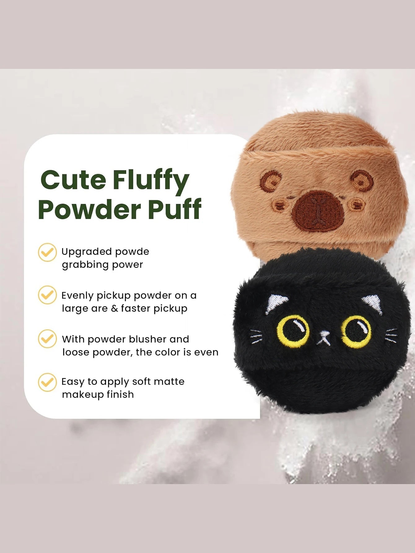 Female Makeup Blender Cosmetic Puff Powder Cute Cartoon Puff Portable Soft Cosmetic Puff Women Make up Tools Kawaii Makeup